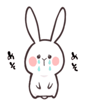 happy life of white bunny sticker #1630674