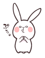 happy life of white bunny sticker #1630676