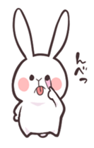 happy life of white bunny sticker #1630677