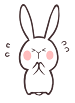 happy life of white bunny sticker #1630678