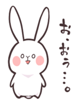 happy life of white bunny sticker #1630679