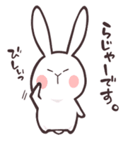 happy life of white bunny sticker #1630680