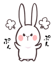 happy life of white bunny sticker #1630681