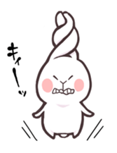 happy life of white bunny sticker #1630682