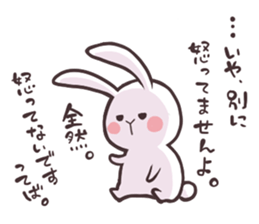 happy life of white bunny sticker #1630684