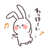happy life of white bunny sticker #1630685