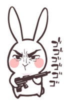 happy life of white bunny sticker #1630686