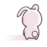 happy life of white bunny sticker #1630690