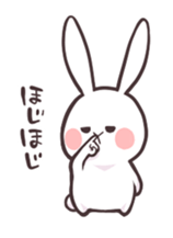 happy life of white bunny sticker #1630693