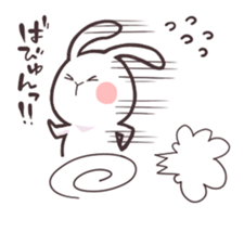 happy life of white bunny sticker #1630696