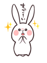 happy life of white bunny sticker #1630697