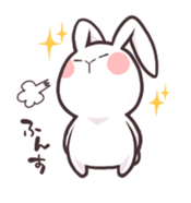happy life of white bunny sticker #1630698
