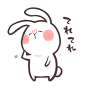 happy life of white bunny sticker #1630699
