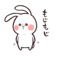 happy life of white bunny sticker #1630700
