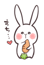 happy life of white bunny sticker #1630701