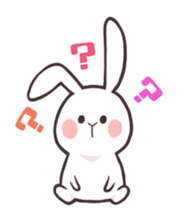 happy life of white bunny sticker #1630702