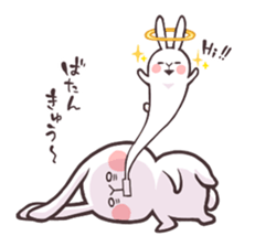 happy life of white bunny sticker #1630704