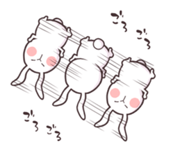 happy life of white bunny sticker #1630707