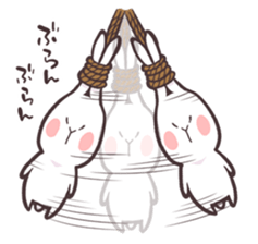 happy life of white bunny sticker #1630711