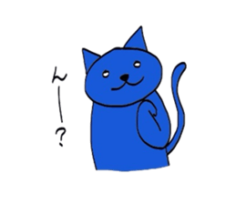 A blue cat sticker #1631037