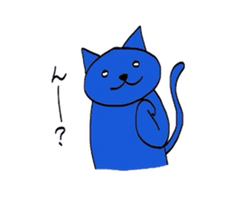 A blue cat sticker #1631037