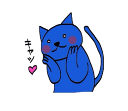 A blue cat sticker #1631042