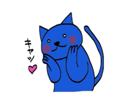 A blue cat sticker #1631042