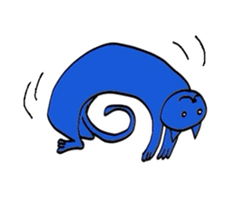 A blue cat sticker #1631043