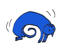 A blue cat sticker #1631043