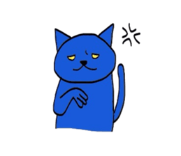 A blue cat sticker #1631045