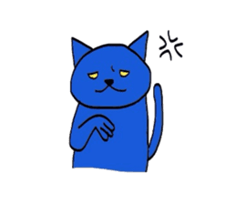 A blue cat sticker #1631045