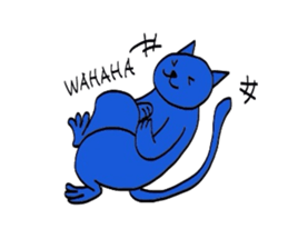 A blue cat sticker #1631049