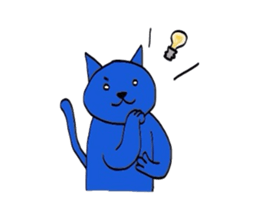 A blue cat sticker #1631056