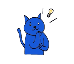 A blue cat sticker #1631056