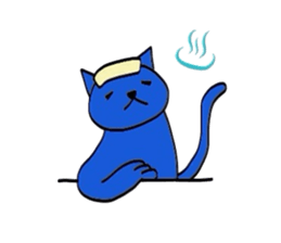 A blue cat sticker #1631062
