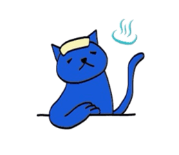 A blue cat sticker #1631062