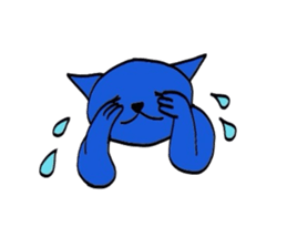 A blue cat sticker #1631063