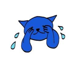 A blue cat sticker #1631063