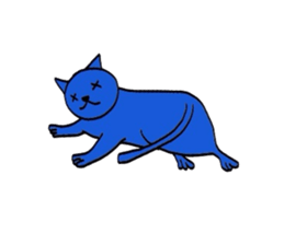 A blue cat sticker #1631066