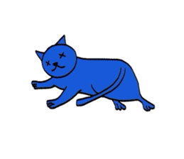A blue cat sticker #1631066