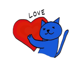A blue cat sticker #1631068