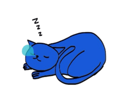 A blue cat sticker #1631071