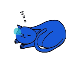 A blue cat sticker #1631071