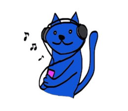 A blue cat sticker #1631072