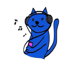 A blue cat sticker #1631072