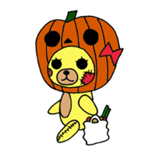 Zombie Teddy Bears on Halloween sticker #1631120