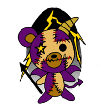 Zombie Teddy Bears on Halloween sticker #1631129