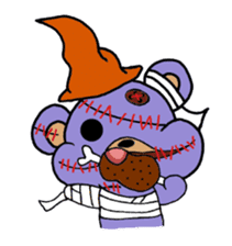 Zombie Teddy Bears on Halloween sticker #1631133