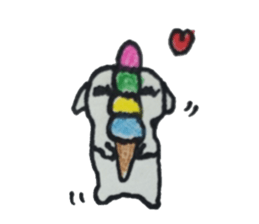 The white dog "Chaku" sticker #1631714