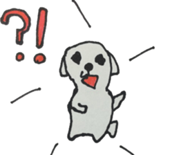 The white dog "Chaku" sticker #1631715